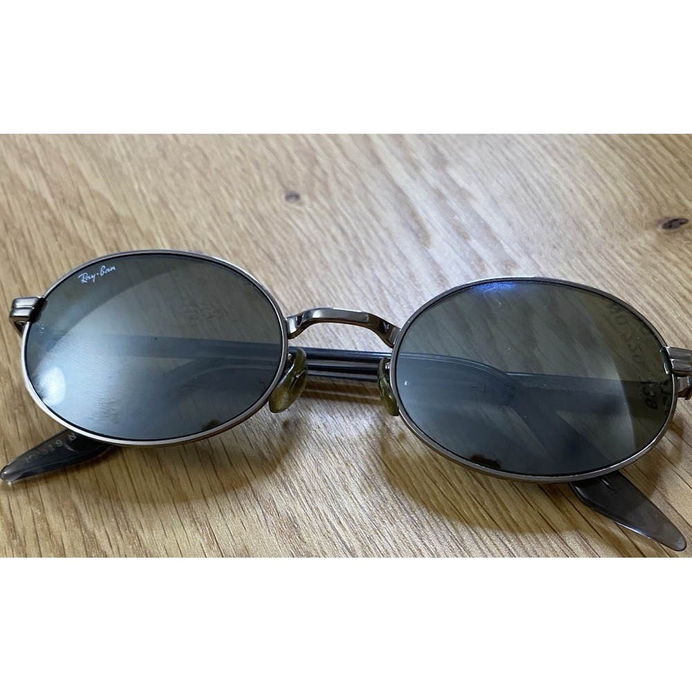 Vintage B&L Ray-Ban USA W2319 Sunglasses Oval G15 Lens John Lennon Silver Gray - Picture 6 of 16